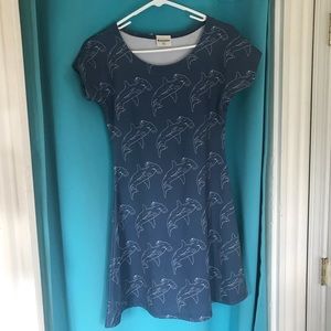 Cow Cow Hammerhead Shark Short Sleeve Dress